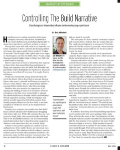 Full Builder & Developer magazine article by Eric Mitchell titled "Controlling The Build Narrative"